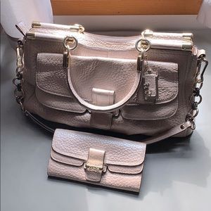 Coach Madison Pinnacle Pebbled Carrie Satchel-LOOK